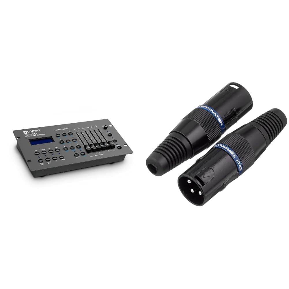 Cameo CONTROL 54-54-Kanal DMX-Controller & Adam Hall K3DMXT3 Terminator 3 pol 120 Ohm, 2 Stück Bundl