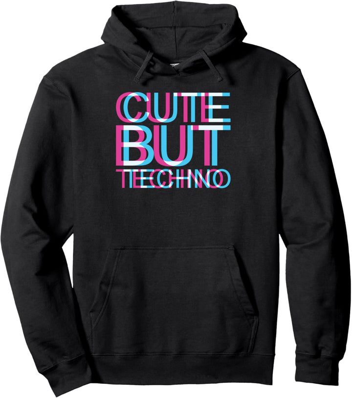Cute But Techno Trippy EDM Festival Hardcore Hardtekk Pullover Hoodie