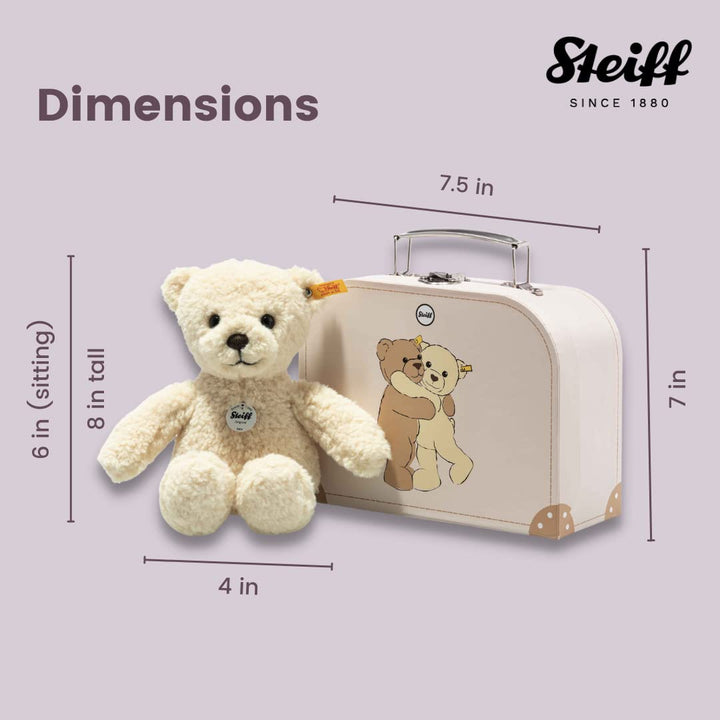 Steiff 114038 Teddybär Mila - 21 cm - Kuscheltier - vanille im Koffer Autumn Blonde, Autumn Blonde
