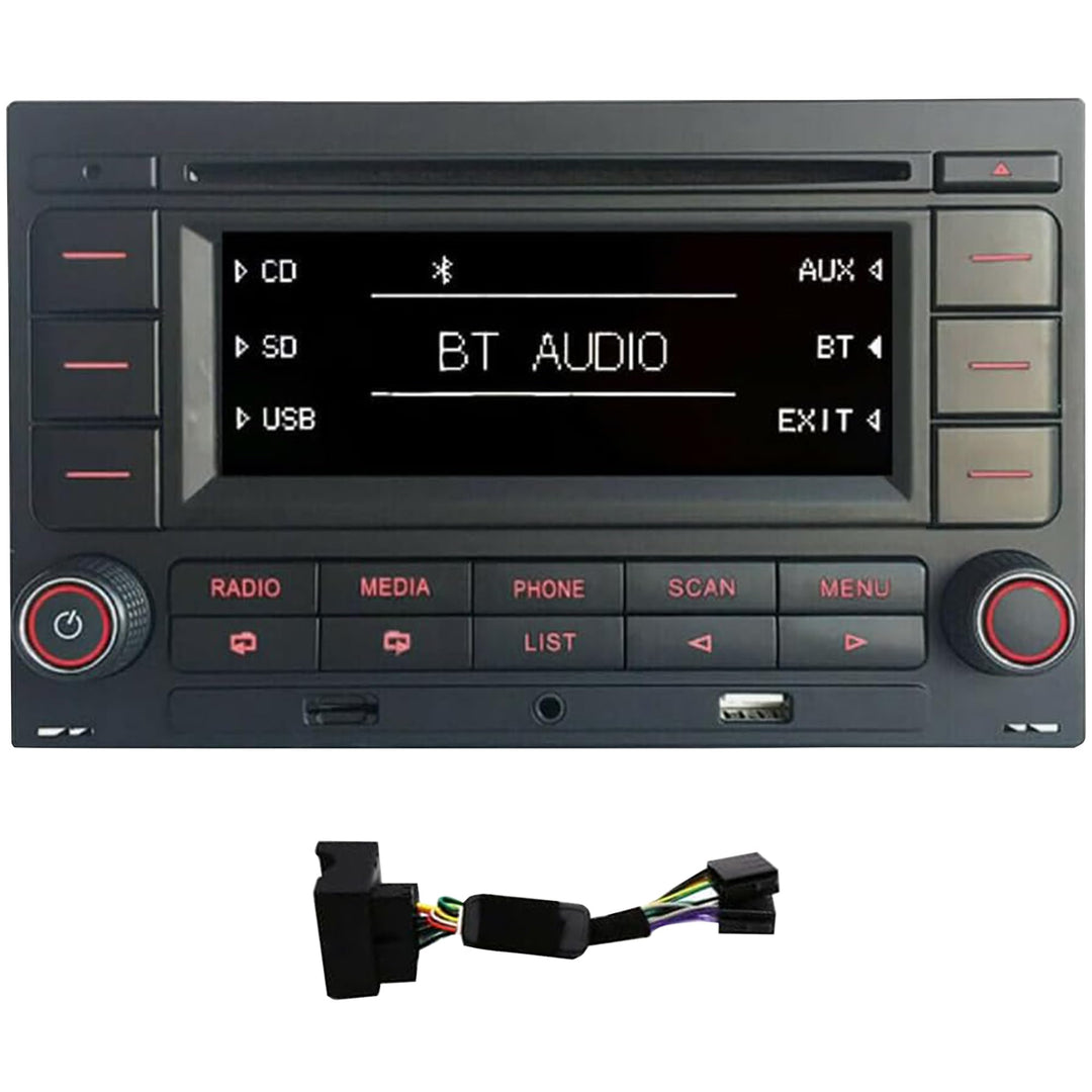 SCUMAXCON Autoradio RCN210+ quadlock Kabel mit Canbus-Simulator Bluetooth AUX USB CD-Spieler AM/FM S