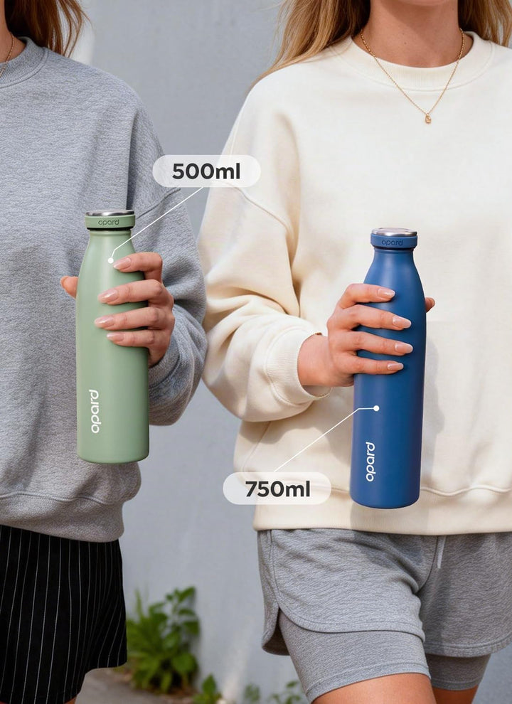 Opard Grip Thermosflasche 500ml, 36h Kalt &amp; 12h Heiss Trinkflasche Edelstahl, Trinkflasche Kohlensäu