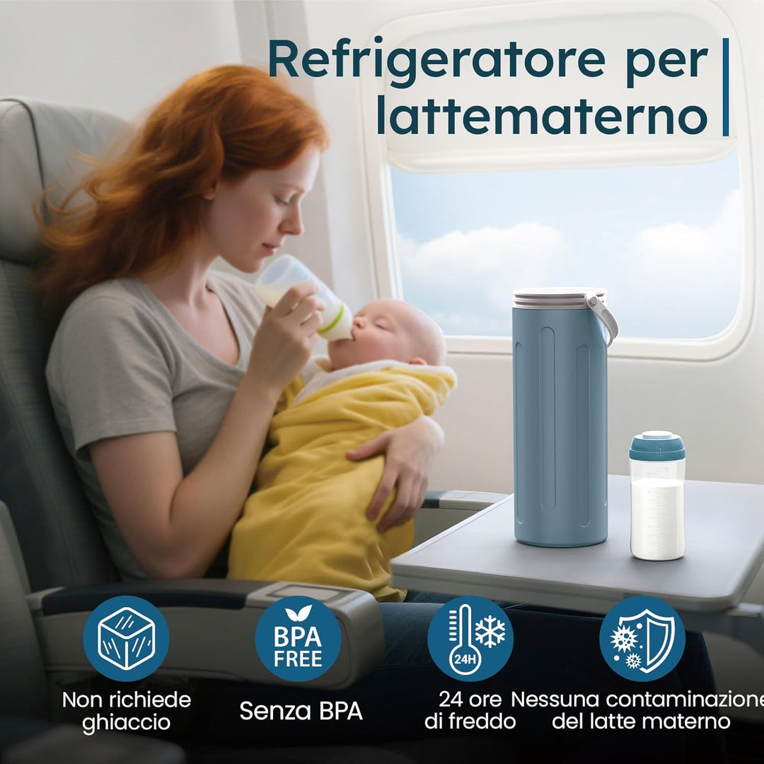 Muttermilch Aufbewahrung für Arbeit und Reisen,360°-Kühlung hält Milch 24 Stunden lang gekühlt, mit