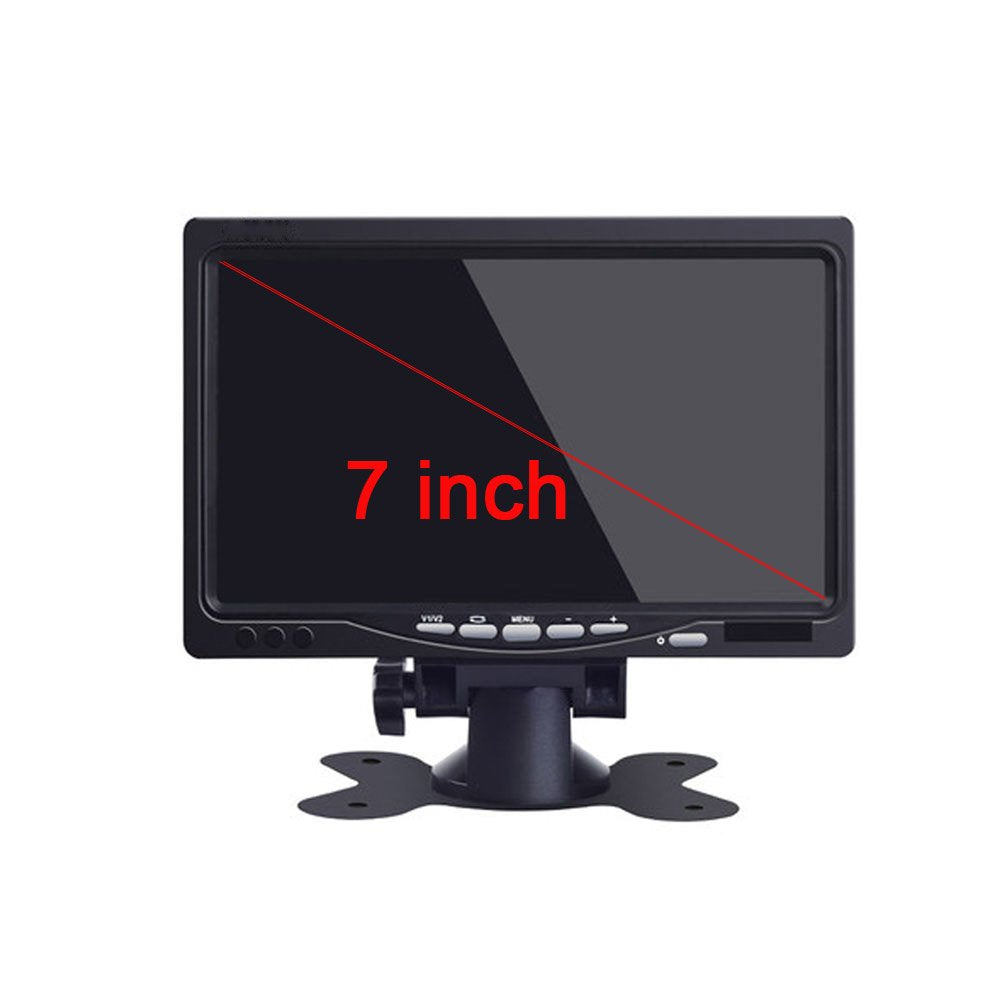 7" Allround-Rückfahrmonitor für Rückfahr- & Front-Kamera / 12-24 Volt/Kamerastromversorgung/Bildspie