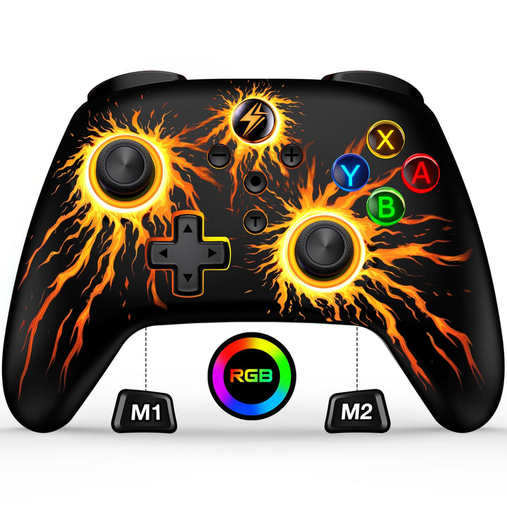 Switch Controller-Wireless Switch Pro Controller mit Cooles RGB-Aussehen/Programmierbare/Turbo/Aufwa