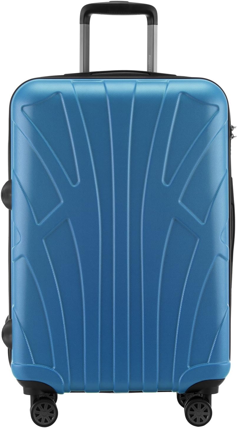 suitline 3er Koffer-Set Trolley-Set Rollkoffer Hartschalen-Koffer Reisekoffer, TSA, (55 cm, 66 cm, 7