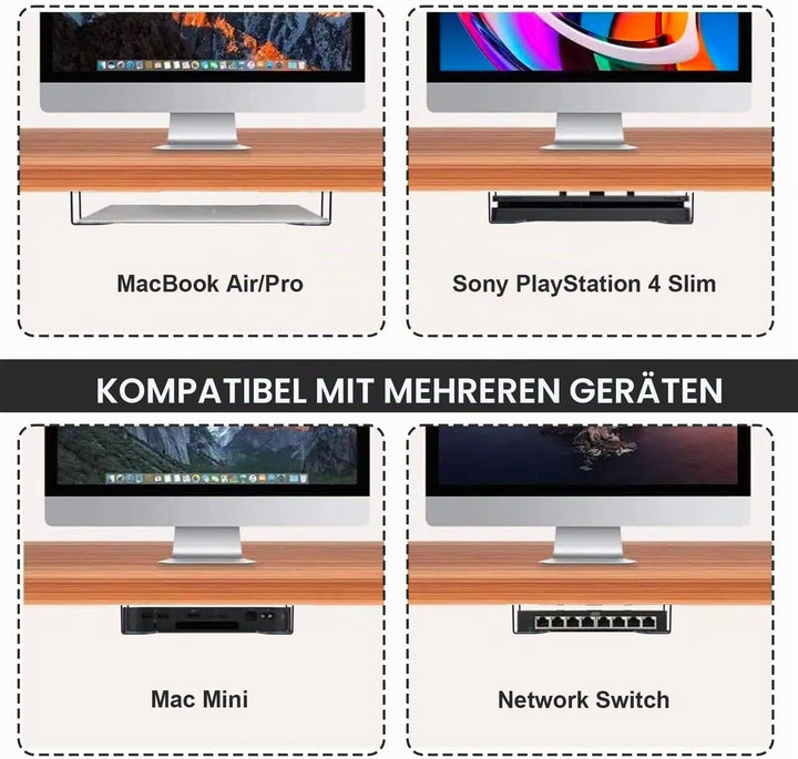 Laptop Untertisch Halterung, Laptop Halterung Unter Schreibtisch, Multifunktionale Unter-Tisch-Halte