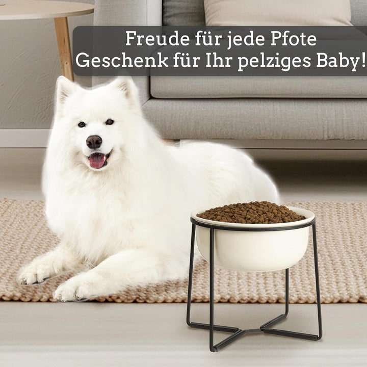 Hundenapf Erhöht Keramik Grosse Hunde - Fressnapf Hund mit Rutschfestem Ständer - Futternapf Wassern