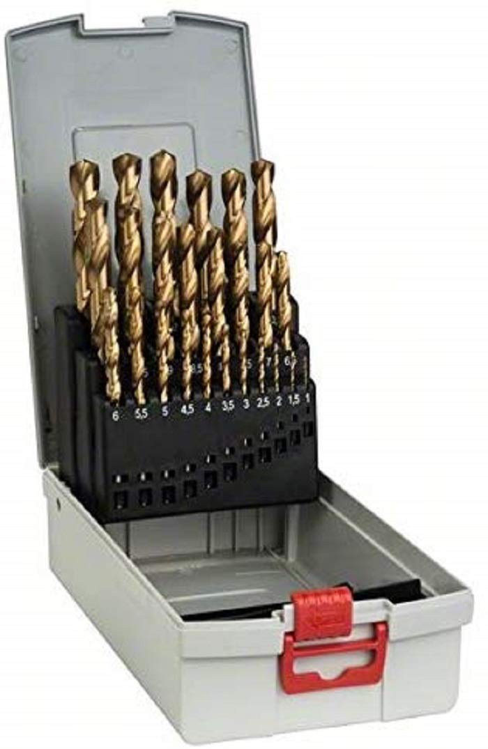 Bosch Professional 25tlg. Metallbohrer-Set HSS-TiN ProBox Durchmesser: 1.0 - 13.0, Durchmesser: 1.0