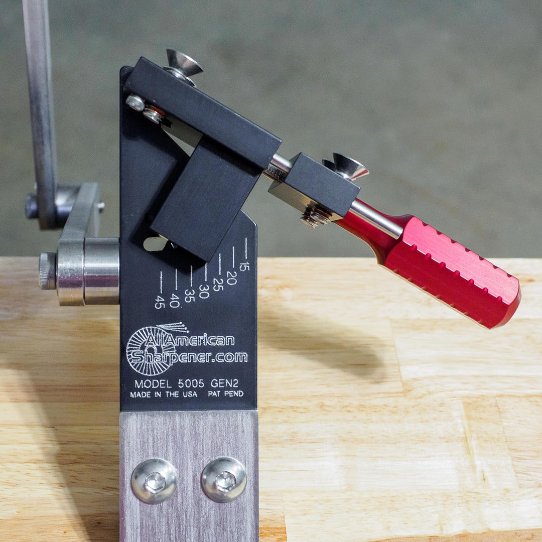 All American Sharpener Rasenmäher-Messerschärfer für Rechts- und Linkshänder, 15°-45°, verstellbar,