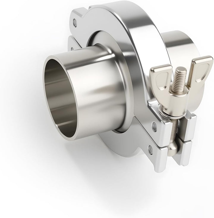 2 Stück KF40 Aluminium-Vakuumklemme + KF Edelstahl-Zentrierring mit O-Ring, KF40