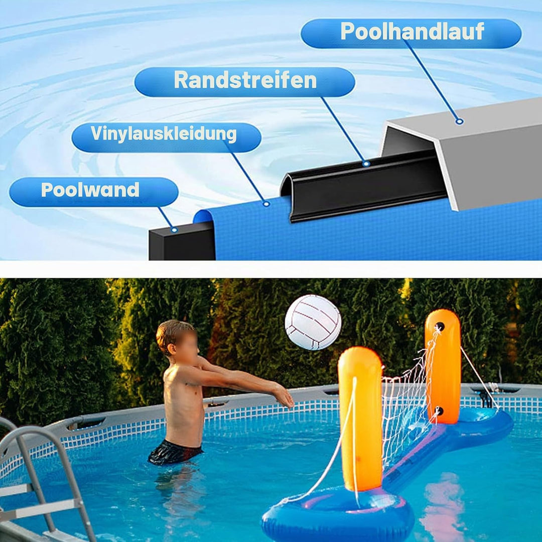 33PCS Schwimmbad Flache Coping Streifen, Pool Liner Response Strip Set, Flache Liner Coping Streifen
