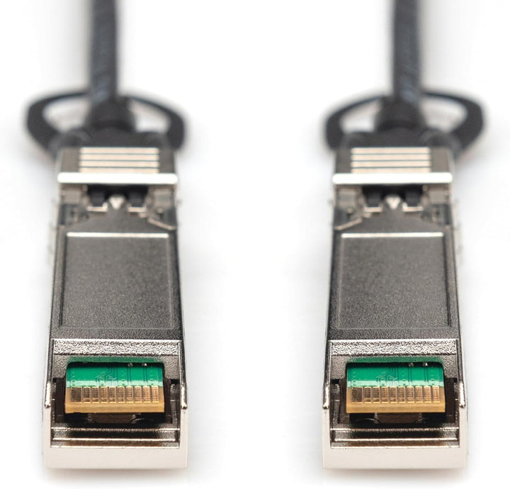 DIGITUS Twinax DAC Netzwerkkabel, SFP+, 10 m, bis 10.52 Gbit/s, AWG 30, für Diverse Marken, Schwarz