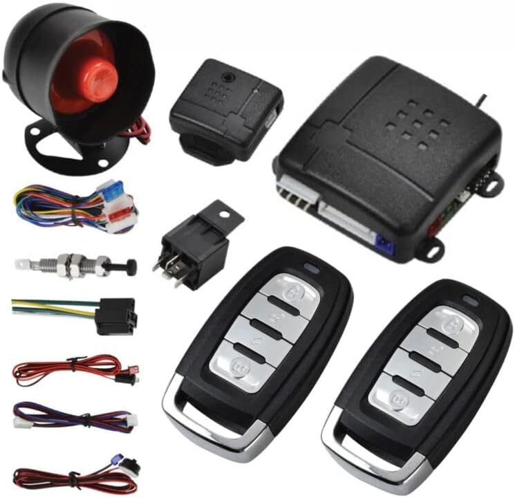 Riloer Car Keyless-Eingangssystem-Kit mit 2 Fernbedienungen, Fahrzeug-Zentralverriegelungs-Kit zum A