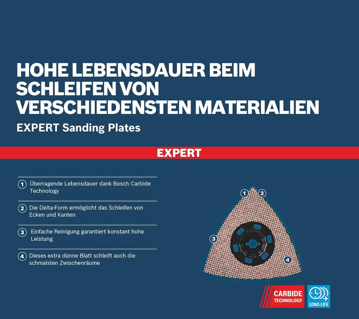 Bosch Accessories 1x Schleifplatte Expert MAVZ 116 RT10 (für Hartholz, Weichholz, Ø 116 mm, Körnung