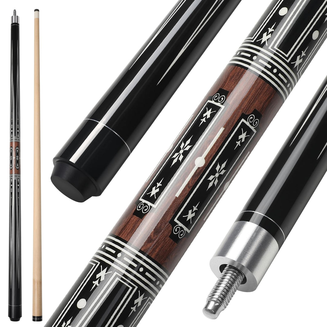 Pool Queue, 58 Zoll Billard Queue Hardwood Pool Cue 13mm Spitzen für Professionelle Billardspieler,