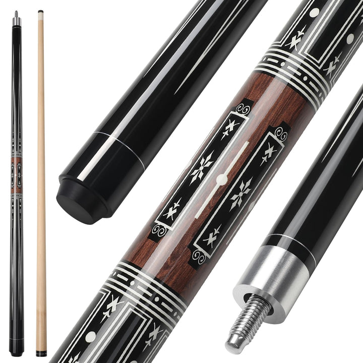 Pool Queue, 58 Zoll Billard Queue Hardwood Pool Cue 13mm Spitzen für Professionelle Billardspieler,