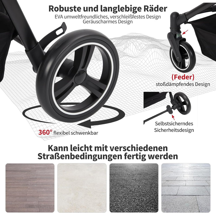 Hundewagen 3-In-1 Faltbar 22 kg Doppelstock Tiertransport | Abnehmbare Boxen, Schwenkräder, Sicherhe