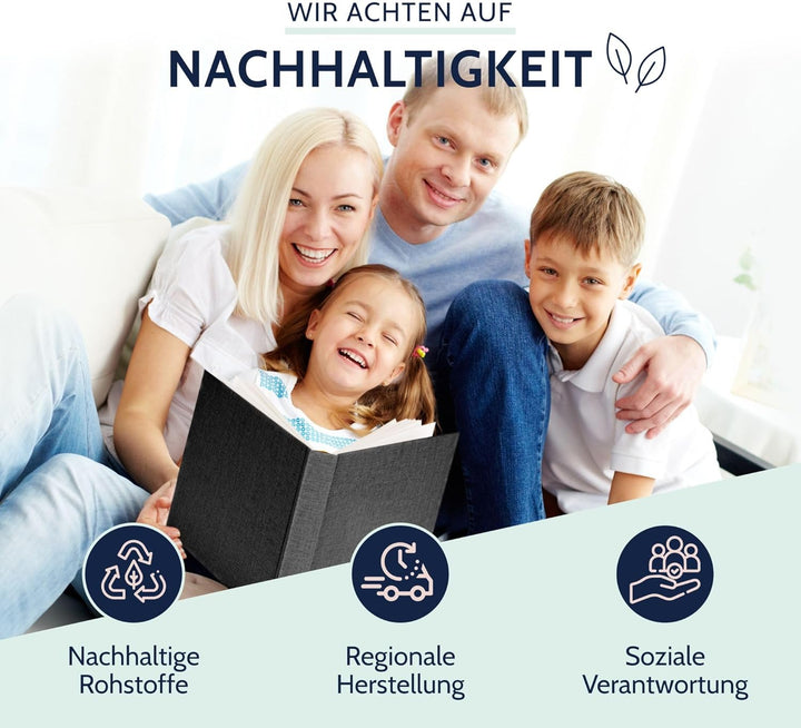 goldbuch 31 660 Fotoalbum Summertime Anthrazit, Fotobuch 30 x 31 x 6 cm, Foto Album 100 weisse Seite