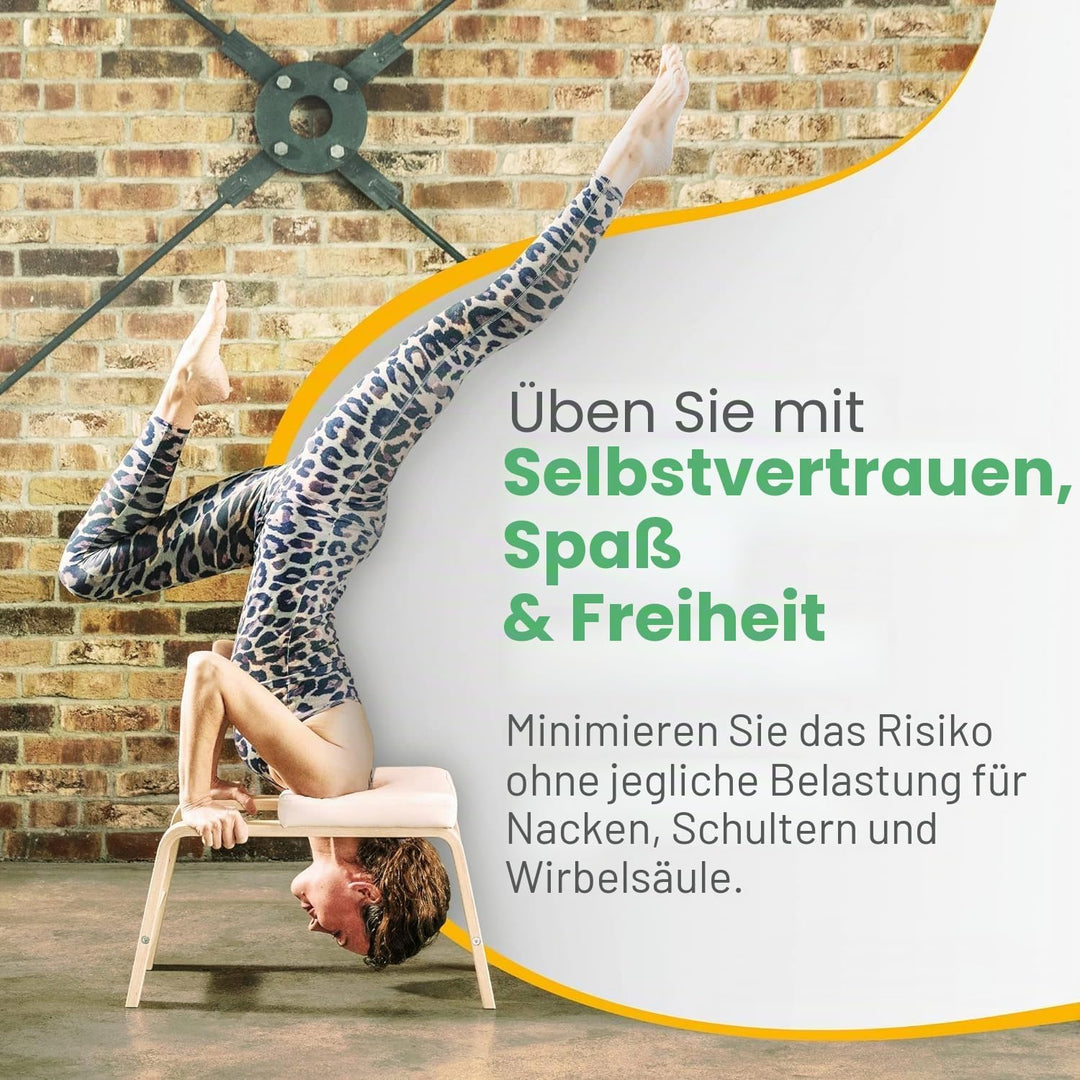 FeetUp Trainer The Original - Yoga kopfstandhocker, Yoga Inversion Bank, Simply and Safely Reverse.