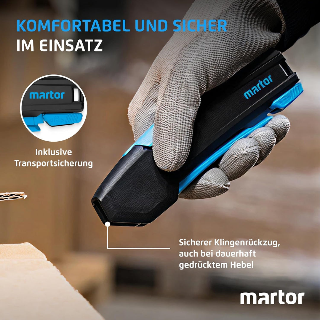 MARTOR Cuttermesser SECUPRO 425 I Sicherheitsmesser mit Zangengriff und automatischem Klingeneinzug