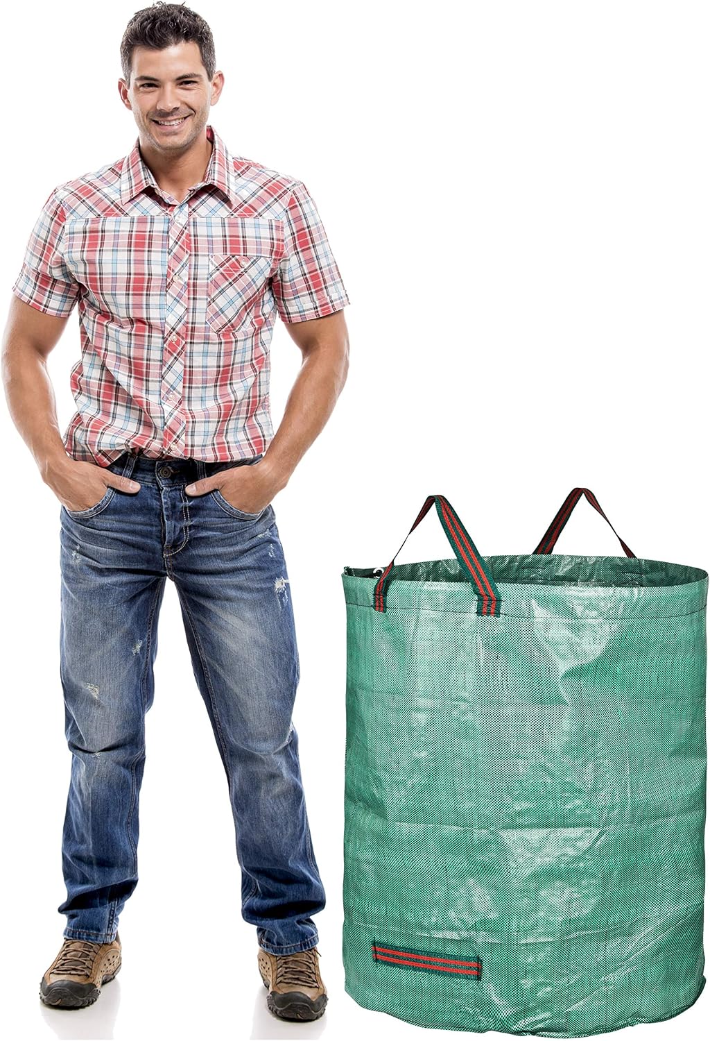 GardenMate 4X 272l Gartensack Laubsack Gartenabfallsack stabil - Gartensäcke für Gartenabfälle - Lau
