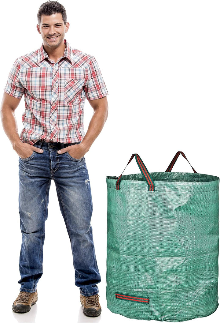 GardenMate 4X 272l Gartensack Laubsack Gartenabfallsack stabil - Gartensäcke für Gartenabfälle - Lau