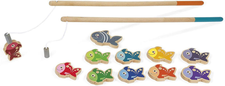 Janod - From 2 years old - Wooden Angling - Magnetic Toy - Alone or with Several - Skill Games - Man
