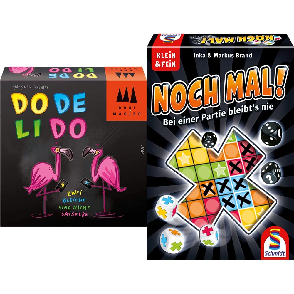 Schmidt Spiele 40879 Dodelido, DREI Magier Kartenspiel & 49327 Noch mal! Bundle mit Noch mal!, Bundl
