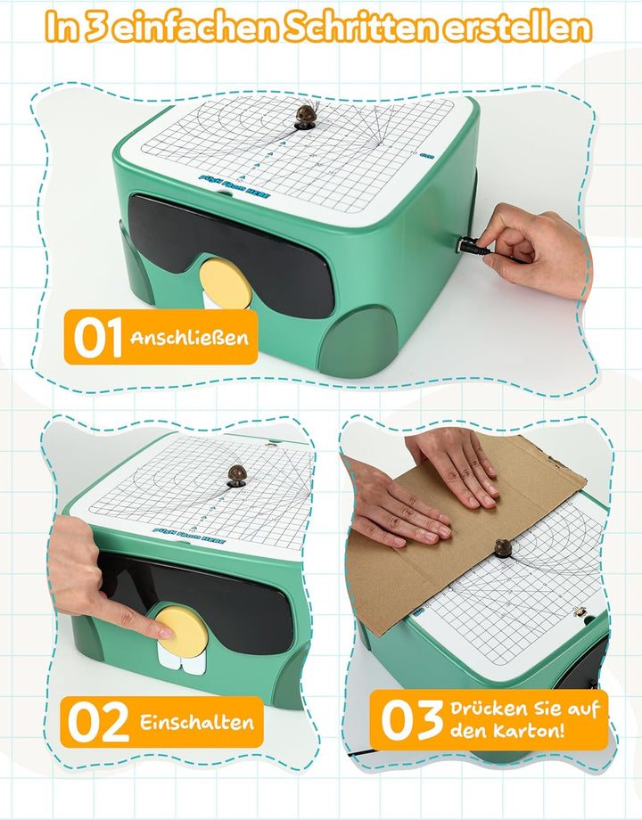 Kartonschneider Kinder, Sicheres DIY-Set mit Kartonschneider für Kinder ab 3 Jahren, Karton & Pappe,