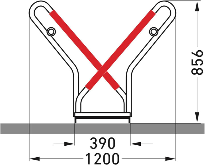 Fahrradständer 0522 XBF für 12 Fahrräder |sicherer Anlehnbügel auch für Mountainbikes und E-Bikes |
