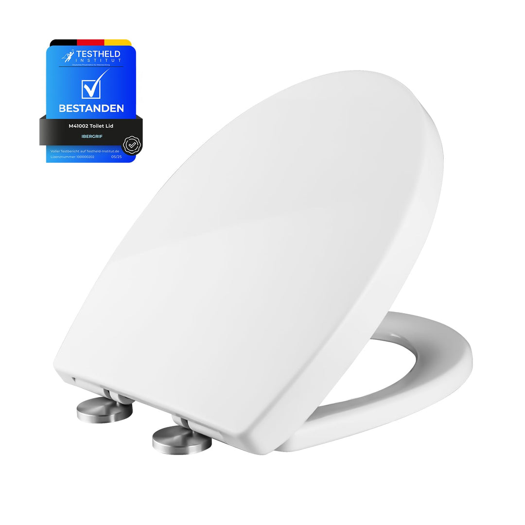 Ibergrif Toilettendeckel mit Absenkautomatik O WC Sitz Einfache Montage und Sauber,Klodeckel Quick-R