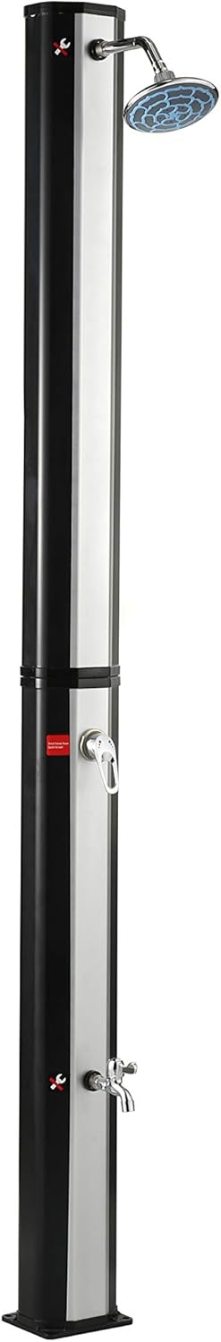 PoolSun Solarduschen Gartendusche Solar | Wassertemperatur bis 60°C Modell 5, Modell 5