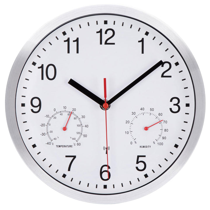 25cm Funkuhr Wanduhr Ohne TickgeräUsche Lautlos Quarz Batterie Betriebene Gross Wanduhr Funk Einfach