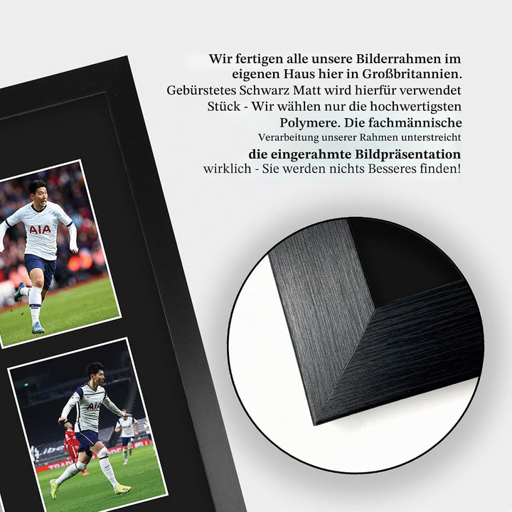 HWC Trading FR A3 Son Heung-min Tottenham Hotspurs Spurs Geschenke Gedruckt, Signiert Autogramm Bild