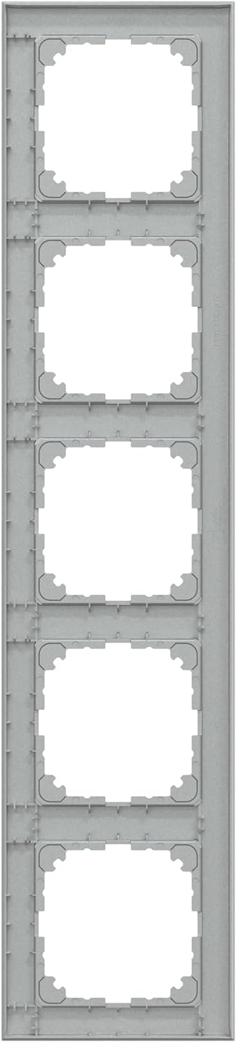 Schneider Electric Merten MEG4050-3660 M-Pure-Rahmen, 5-fach für Steckdosen und Schalter, Aluminium