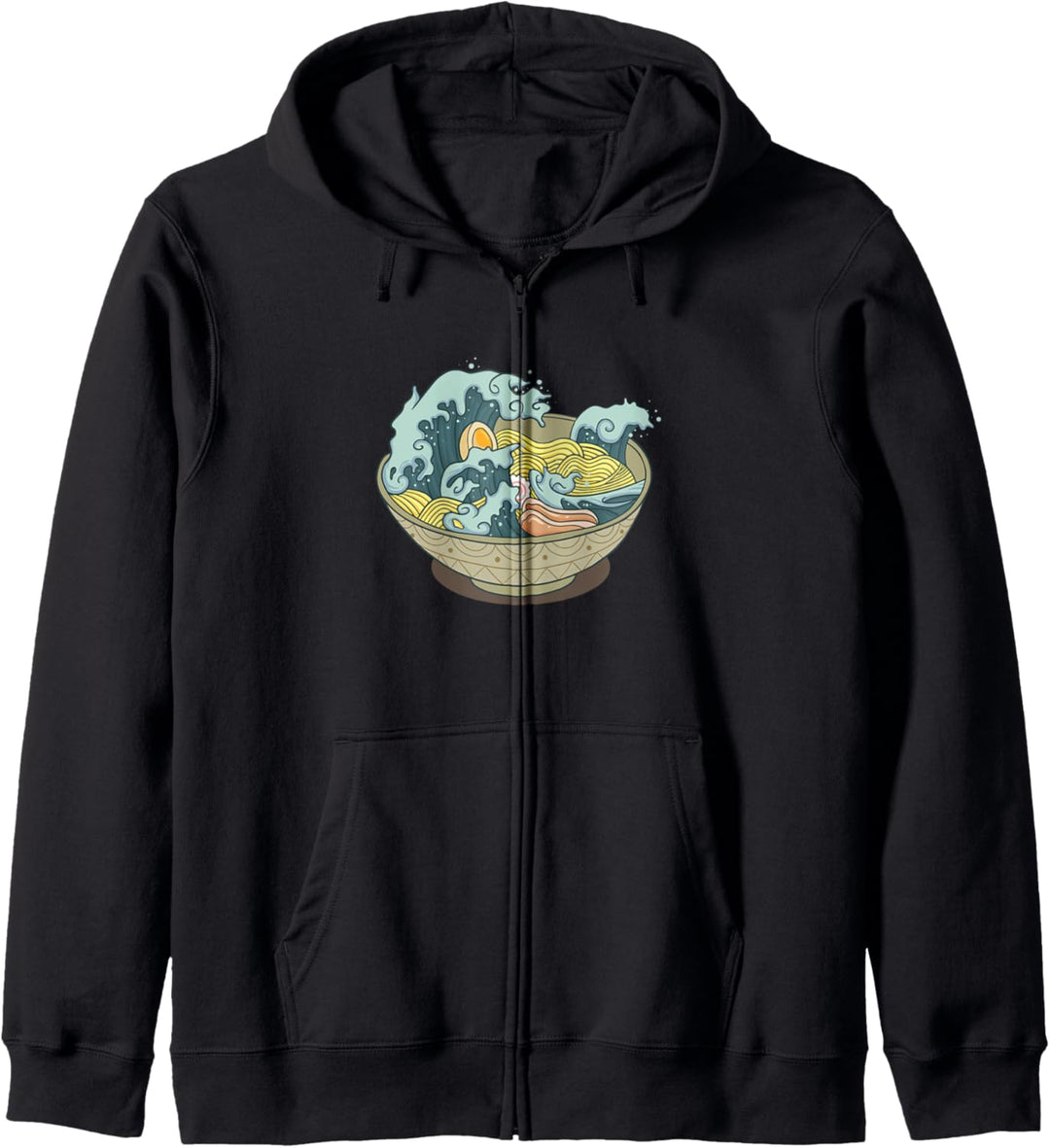 Anime Ramen The Great Wave of Kanagawa - Die Grosse Welle Kapuzenjacke