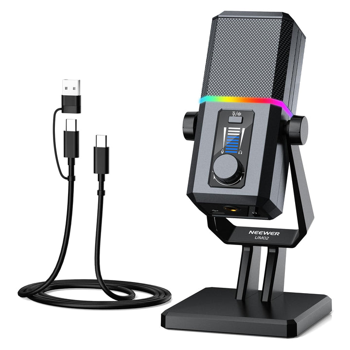 NEEWER RGB USB Mikrofon für Gaming Streaming Podcasts, Nierencharakteristik Kondensator Microphone m