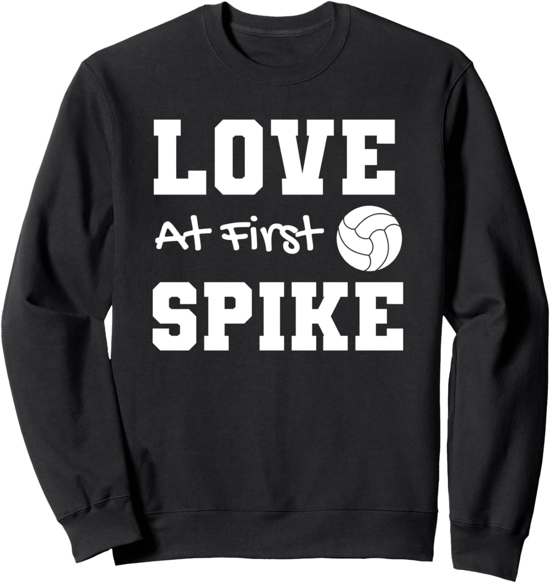 Volleyball Love At First Spike für Volleyballerin Sweatshirt