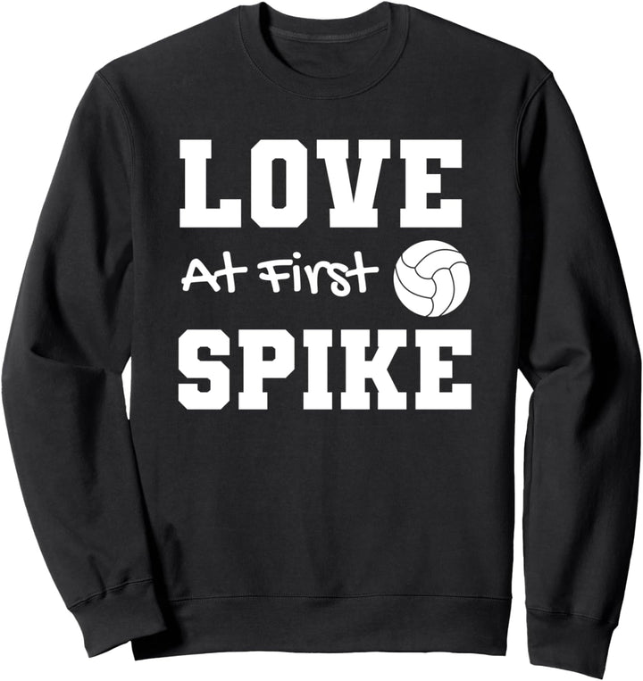 Volleyball Love At First Spike für Volleyballerin Sweatshirt