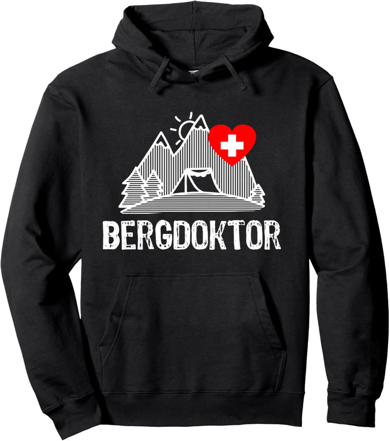 Bergdoktor Berge Alpen Apres Ski Skifahren Snowboarden Pullover Hoodie