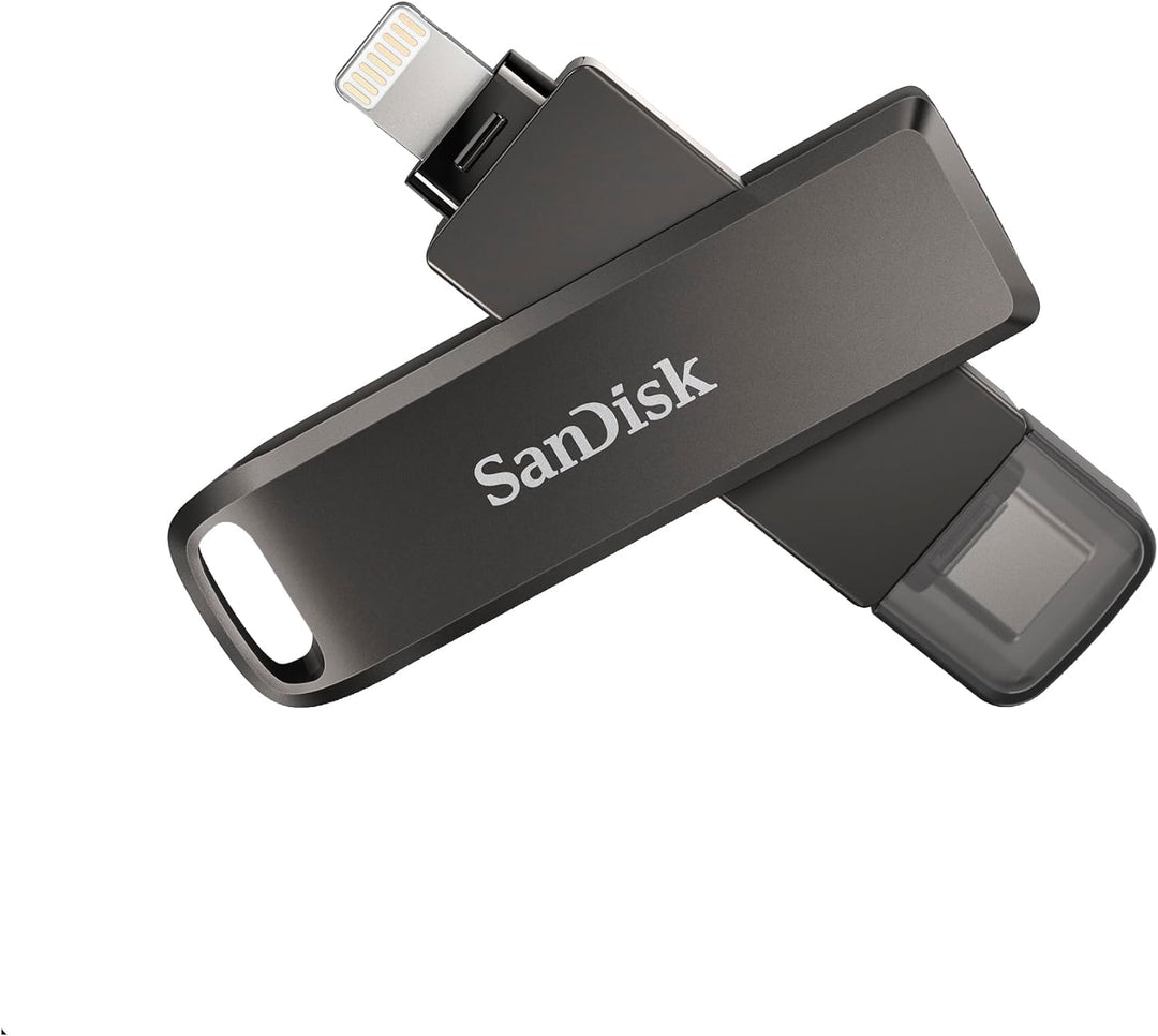 SanDisk iXpand Luxe Flash-Laufwerk 2-in-1 iPhone Speicher 256 GB (iPad kompatibel, automatisches Bac