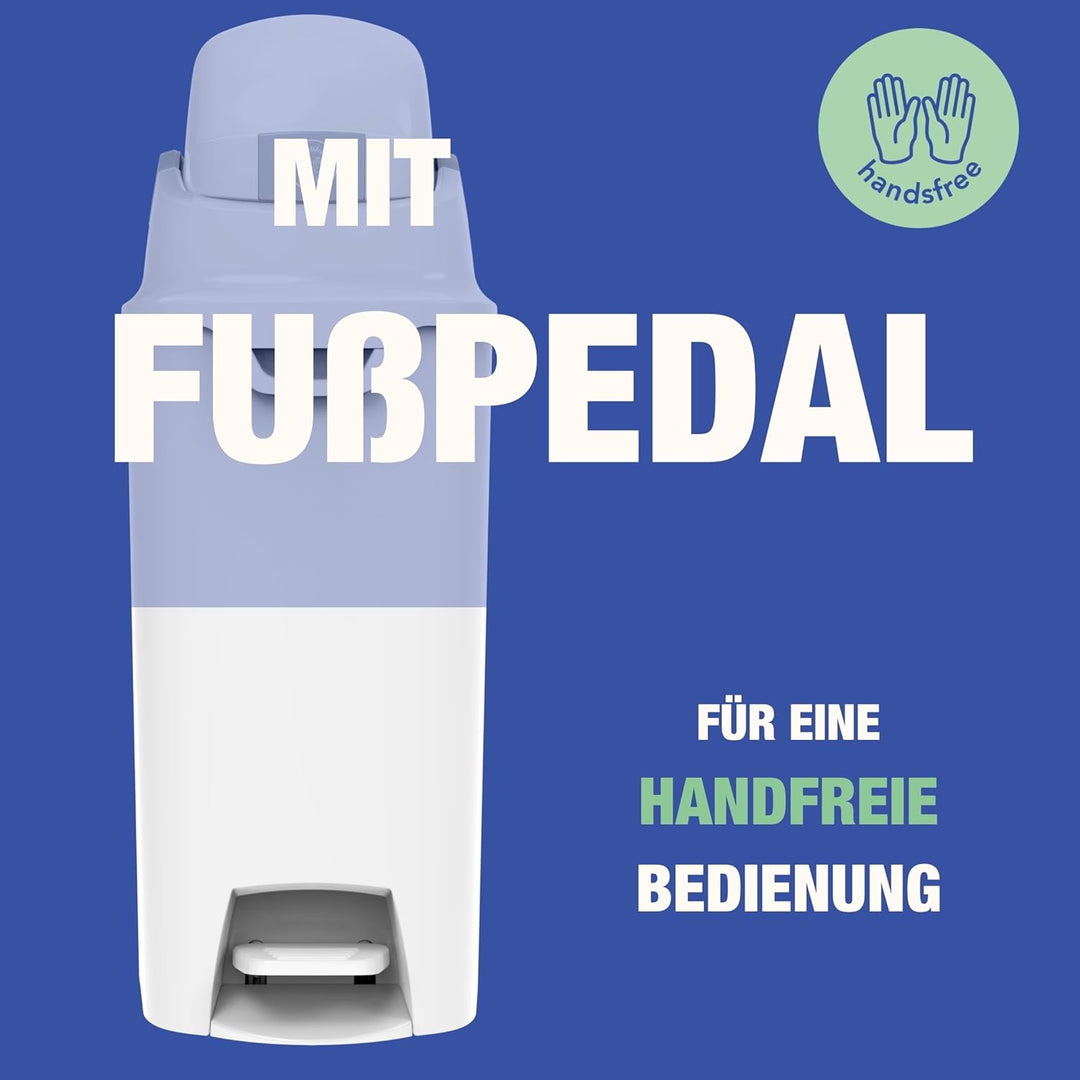 DIAPER CHAMP ONE Medium Handsfree mit Pedal - Windeleimer - geruchsdicht - berührungslose Bedienung