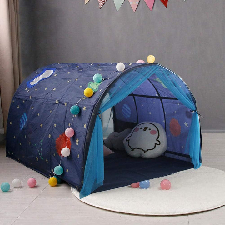 Powcan Kinderzelt für Mädchen Jungen Spielzelt für Kinder Galaxie Sternenhimmel Spielhaus Zelt Kinde