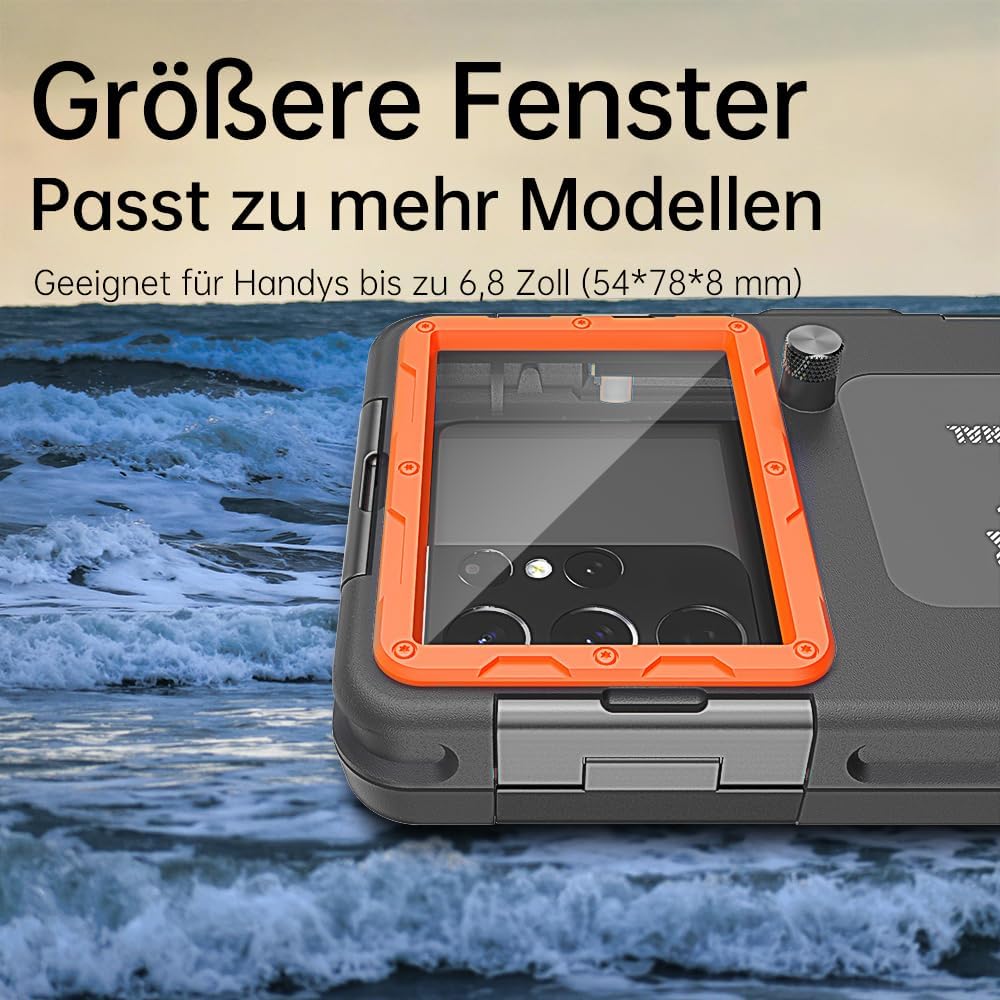 Unterwasser-Tauchgehäuse für iPhone, Samsung Galaxy, Huawei Xiaomi Redmi Smartphones, Professionelle