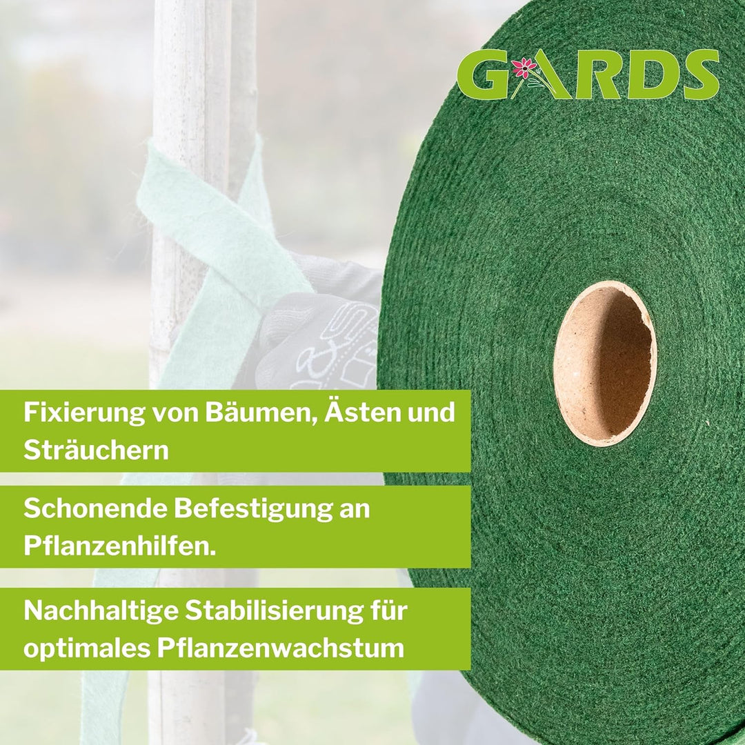 Gards® Baumanbinder – Vliesband – Gartenschnur, 25 Meter, atmungsaktiv, luftdurchlässig, witterungsb