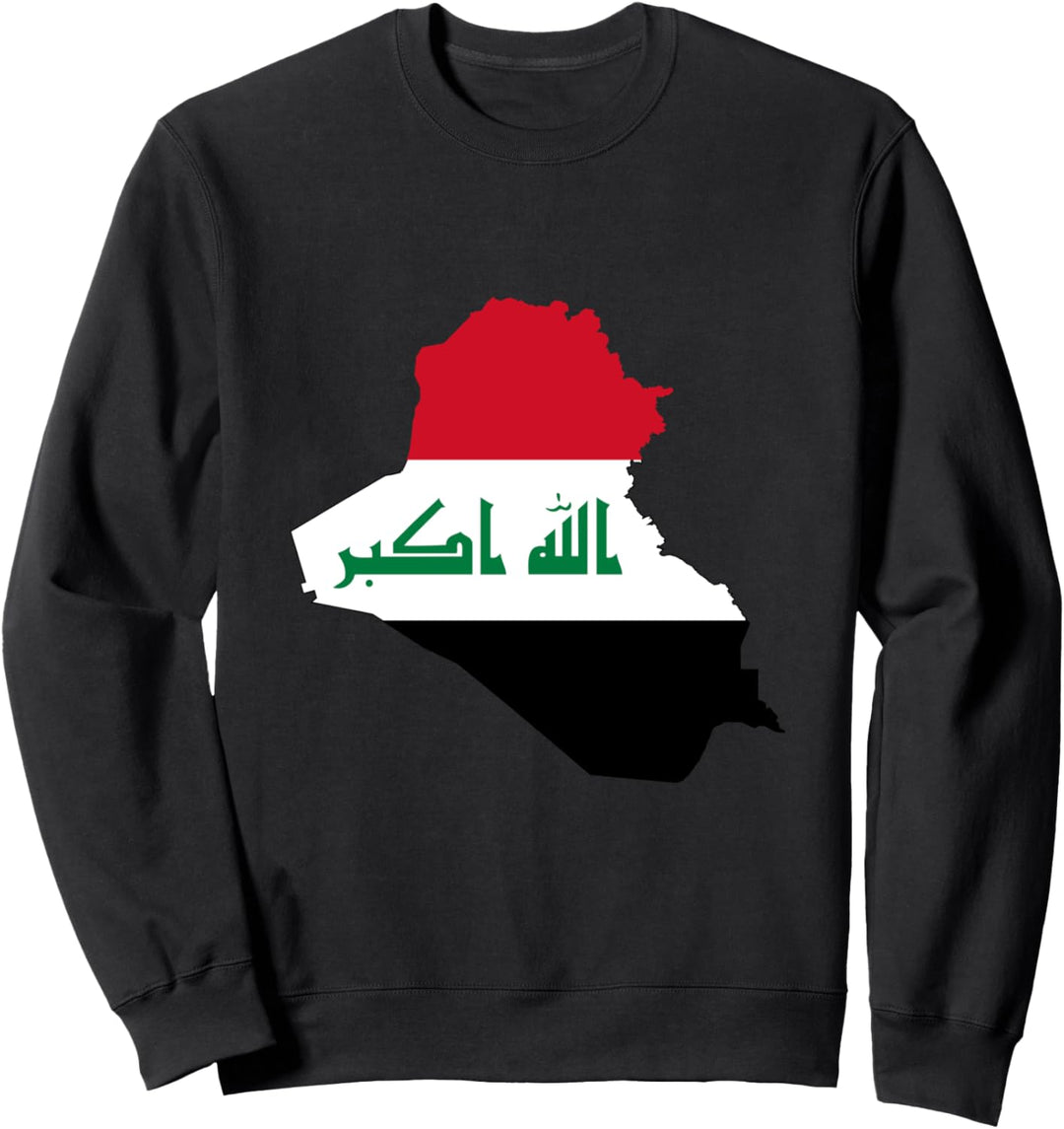 Umriss des Landes Irak auf der Flagge Sweatshirt