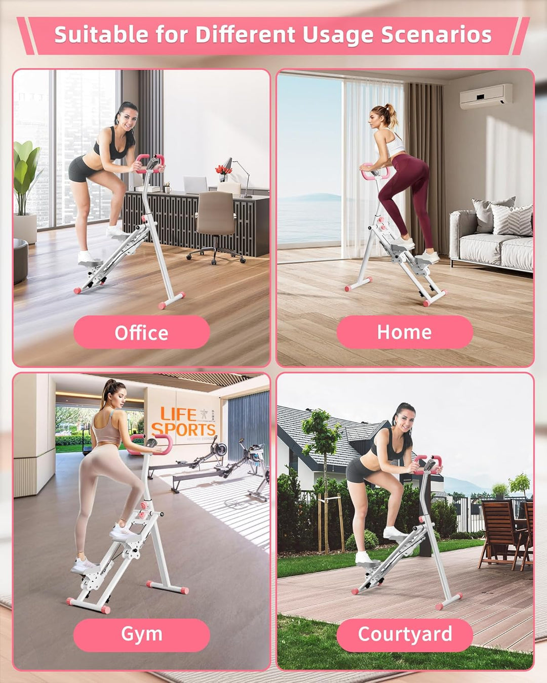 Vertikale Klettermaschine,Stair Stepper für Home Gym Übung,Vertical Climber Trainingsgerät mit Griff