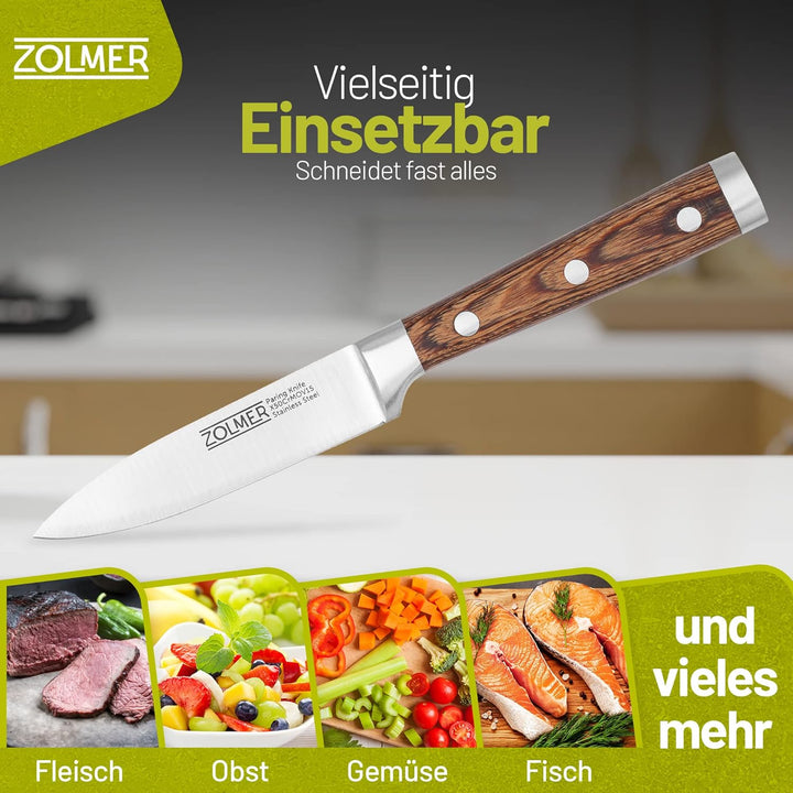 ZOLMER Profi Gemüsemesser – Scharfes Schälmesser in Premium Qualität – Gefertigt aus Deutschem Edels