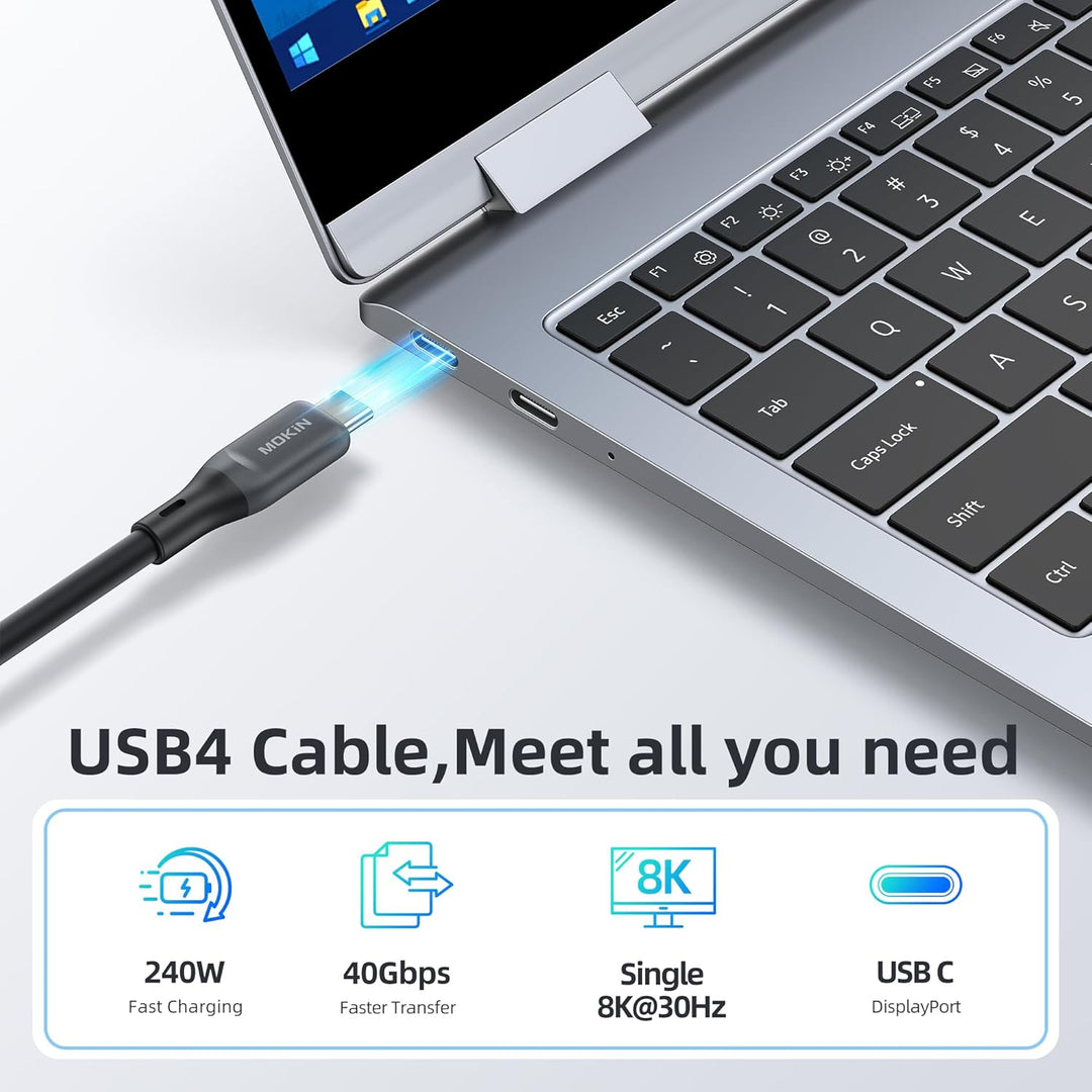 MOKiN USB-C-auf-HDMI-Kabel, 1,8 m, 4K @ 30 Hz, Typ C auf HDMI-Kabel (Thunderbolt 2/3/4 kompatibel) f