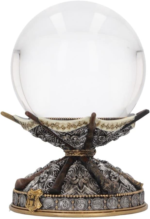 Nemesis Now Harry Potter Zauberstab, Kristallkugel und Halterung, 16 cm, Silber, Kunststoff